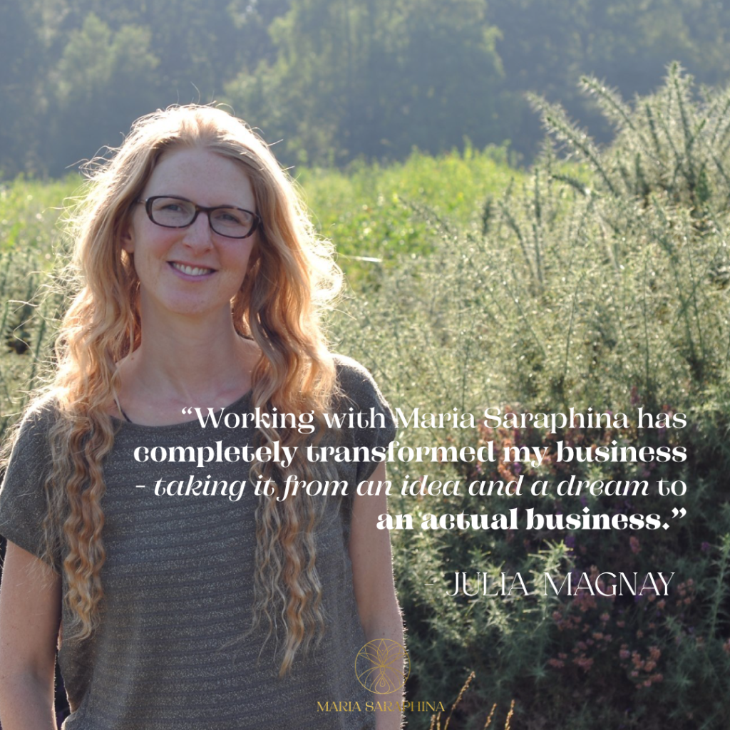 Testimonials, Julia Magnay, Spiritual Business Coach, Maria Saraphina